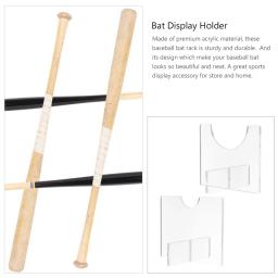 2 pçs suporte de beisebol de madeira bat morcegos softball cavaletes suportes infláveis suporte de exibição transparente fixado na parede - Image 4