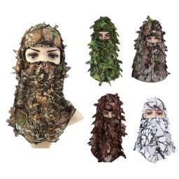 3D Leaf Camouflage Máscara Facial, Caça Cap, Cabeça Bird Watching, Fotografia Capuz, Ghillie Suit, Acessório ao ar livre, Tamanho adulto, 4 Estações - Image 1