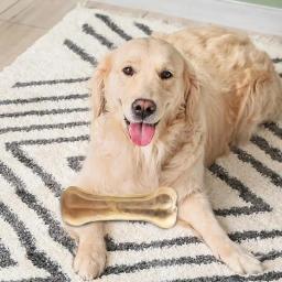Osso dentição para cães médios e grandes, sabor carne, mastigação de cachorro, seguro e resistente à mordida, brinquedos mastigáveis comestíveis, cães grandes - Image 3