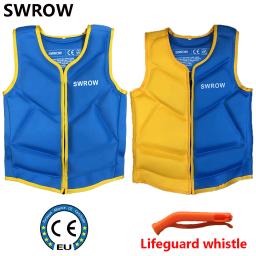 SWROW Neoprene Life Jacket para adultos e crianças, colete flutuante, natação, remo, rafting, pesca, surf, caiaque, esportes aquáticos, 2022 - Image 3