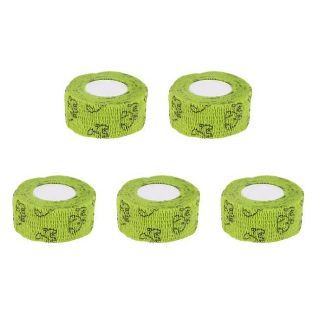 Bandagem Autoadesiva Verde para Cães - Protetor de Perna para Primeiros Socorros - Pacote com 5 Unidades