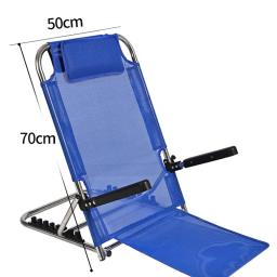Cadeira de praia ajustável para idosos, encosto portátil, cama de leitura, descanso, travesseiro - Image 6