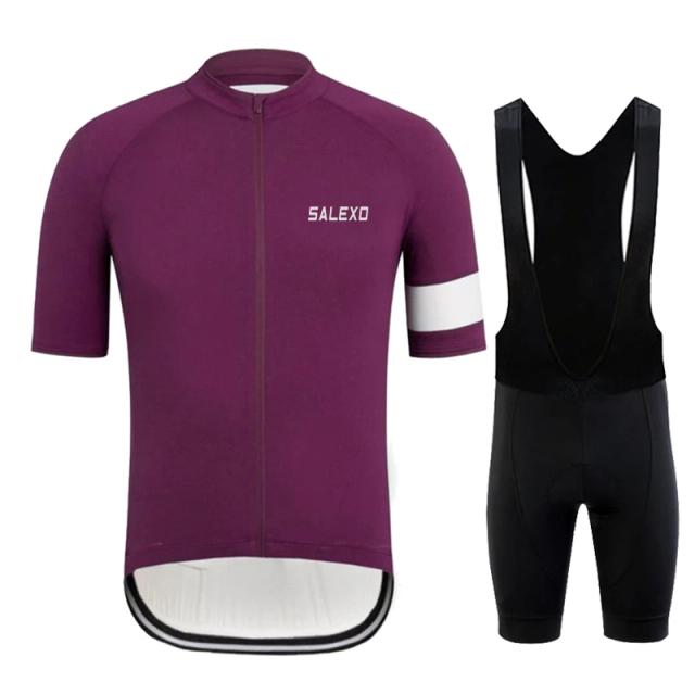 Conjunto de Ciclismo Masculino de Verão 2023 com Camisa Preta de Manga Curta