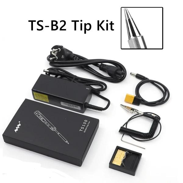 Original ts100 65w mini estação de ferro de solda elétrica temperatura ajustável display digital com ponta de solda 24v fonte de alimentação - Image 1