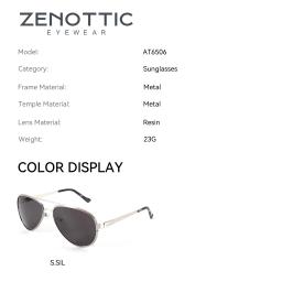 Zenottic xl tamanho alta acolchoado metal piloto polarizado prescrição óculos de sol para homens moda uv400 miopia óculos de sol ópticos - Image 2