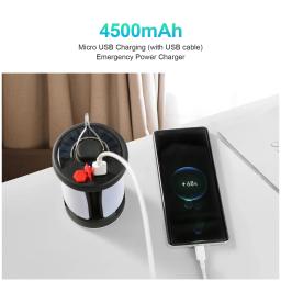 Lanterna de acampamento recarregável LED com LED dobrável, luz de tenda portátil, 3 modos de luz, apto para caminhadas - Image 5