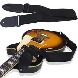Correia de guitarra preta com bolso, Cinto de guitarra acústica popular, Correias de guitarra personalizadas - Image 4