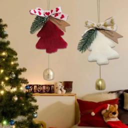 Pano de feltro Enfeites de Natal Árvore de Natal Sinos Pendurados Pingentes para Casa Decorações de Festa de Ano Novo Presentes Crianças - Image 2