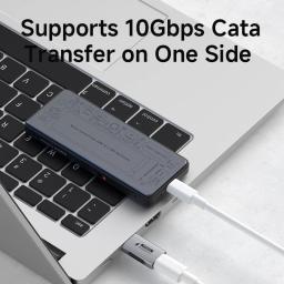 Hagibis usb a macho para usb c fêmea adaptador 10gbps transferência de dados de alta velocidade 60w carregamento rápido conventer plug para macbook tablet - Image 4