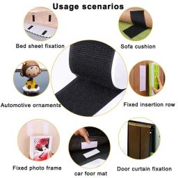 Fita autoadesiva de nylon, 1-25 metros, tiras de gancho e laço com parte traseira pegajosa para almofada de sofá, artesanato diy, suspensão de parede de casa - Image 6