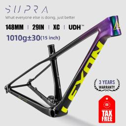 2024 lexon quadro de bicicleta mtb de carbono 29er mountain bike supra conjunto de quadros 148*12mm quadros de bicicleta de carbono udh 15/17/19 polegada conjunto de quadros boost - Image 1