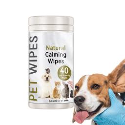Toalhetes de limpeza para animais de estimação, toalhetes para cães, cachorrinho e gatinho, orelhas e olhos, produtos de higiene, 40PCs - Image 3