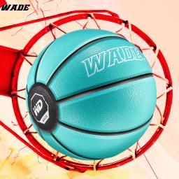 WADE couro de basquete para adultos, material PU, bola azul, interior e exterior, tamanho 7, original, 10 pcs - Image 2