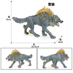 Figura de ação lobo selvagem para crianças, figuras animais, brinquedos educativos, presente para o bebê, coleção pvc - Image 3