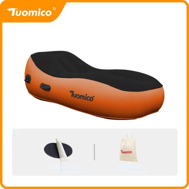 Colchão Inflável Automático para Camping e Praia: Cama de Dormir Portátil, Sofá e Almofada Familiar Reclinável