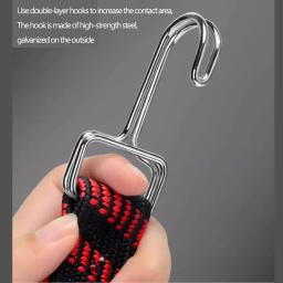 Alta Elasticidade Látex Bandas Elásticas, Bicicleta Tie, Bagagem Fixação Strap, Motocicleta Carga Fixação, Corda Cinto com Gancho, Comprimento 1-5m - Image 5