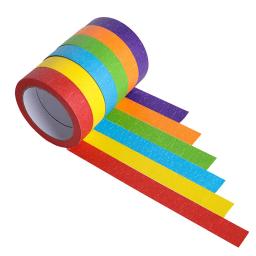 10m pintores fita adesiva colorida arco-íris colorido artesanato arte fita de papel para crianças rotulagem artes artesanato diy decoração ensino - Image 1