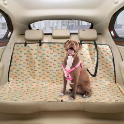 Waterproof Pet Dog Car Seat Cover Protector Impresso Pet Dog Scratchproof Car Back Seat Cover Protector Pad com impressão - Image 4