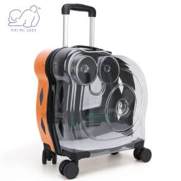 Mala de rolamento para pequenos animais, Pet Trolley Bag, Transparente Cat Case, Dog Travel Box, Suprimentos Acessórios, Moda - Image 4