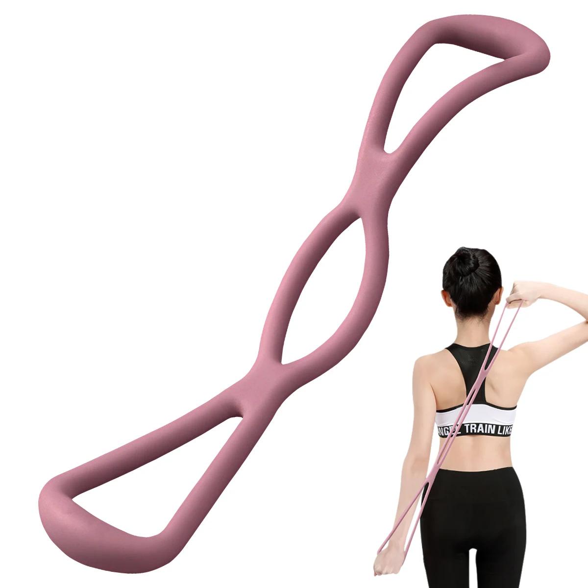 8 faixa de resistência para treino fitness, braço, costas, ombro, exercício, faixa elástica de treinamento, yoga, pilates, equipamento de fisioterapia - Image 1