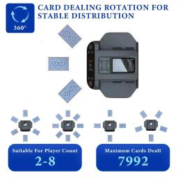 360 °   Máquina rotativa automática de revendedor de cartas 2 em 1, ferramenta de negociação de embaralhamento de cartas, dispositivo de pôquer para festa em casa - Image 2