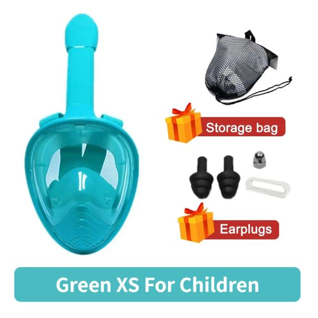 Máscara de Mergulho Profissional com Snorkel Facial Completo e Óculos Anti-Nevoeiro para Crianças e Adultos pro 1