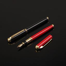 Caneta tinteiro de metal com logotipo personalizado grátis, caneta caligrafia de luxo, presente para estudantes, escola de negócios e material de escritório, 1 caneta + 10 - Image 6