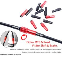 RISCO-Bicicleta Inline Cabo Ajustador Adaptador, 4mm, 5mm, MTB Bike, Parafusos ajustáveis, Shift Connector, Shift Parafuso do cabo do freio, 2pcs - Image 3