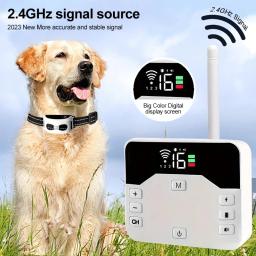Cerca eletrônica sem fio para animais, Controle remoto recarregável, IP65 impermeável, Resistente ao desgaste, Colar de treinamento - Image 2