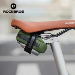 Rockbros mini saco de selim de bicicleta portátil mtb saco de armazenamento de bicicleta de estrada cauda compacto universal para todos os assentos saco de ciclismo - Image 1