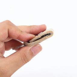 Suporte de palheta de guitarra de couro genuíno, de alta qualidade, bolsa, chaveiro, acessórios de guitarra - Image 2