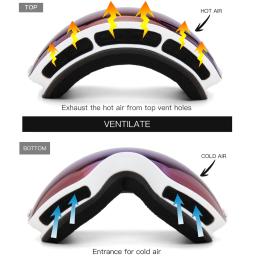 Juli crianças óculos de esqui, lente esférica de dupla camada intercambiável, otg anti-nevoeiro snowboard skate neve óculos idade 4-16 4300 - Image 5