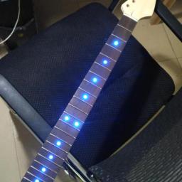 22 trastes Inlay LED Pontos Rosewood Fretboard Maple Guitarra Elétrica Pescoço Acessórios Peças Do Instrumento Musical - Image 3