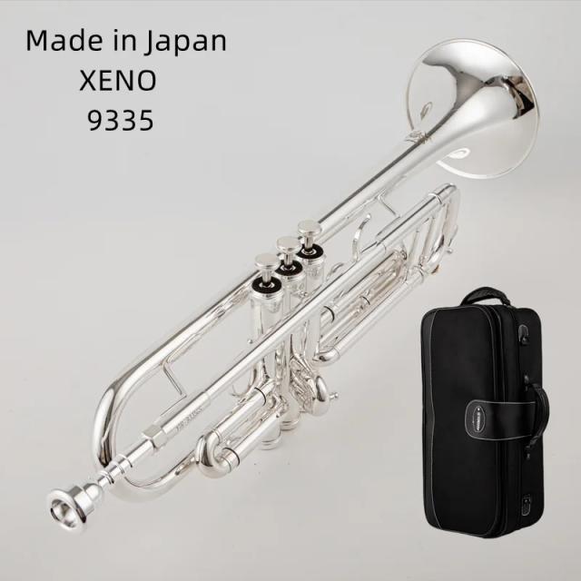 Trompete Profissional B Plano Xeno9335 Banhado a Prata Feito no Japão com Case e Frete Grátis