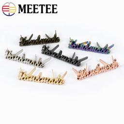 Retângulo Bag Tag Etiqueta, Artesanato Artesanal Decoração, Fivela de metal Etiquetas para Bolsa, Hardware DIY, Acessórios de costura, 10x35mm, 10Pcs - Image 1