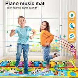 Esteiras Musicais Com Sons De Música, Tapete De Teclado De Piano, Tapete, Cobertor Animal, Brinquedos De Chão - Image 2