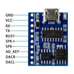 Gravador de som programável para Toy Mini Serial, Serial, Controle USB, Reconhecimento De Gravação, Módulo De Voz, MP3 DFPlayer - Image 1