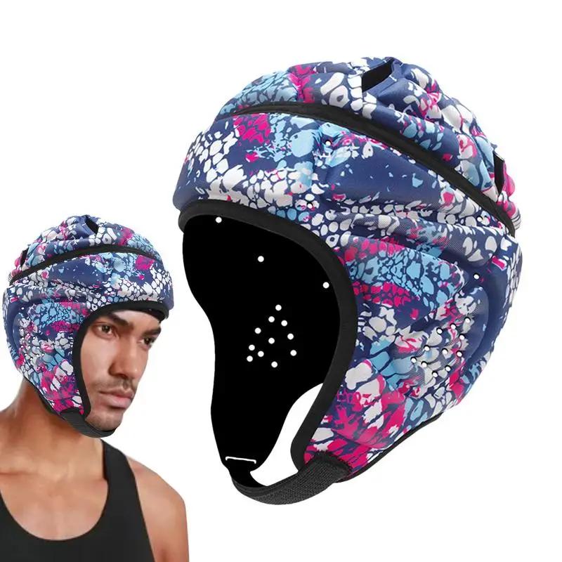 Capacete acolchoado macio da proteção principal para a juventude, chapelaria do futebol, bandeira macia do escudo, goleiro do futebol, epilepsia, queda - Image 1