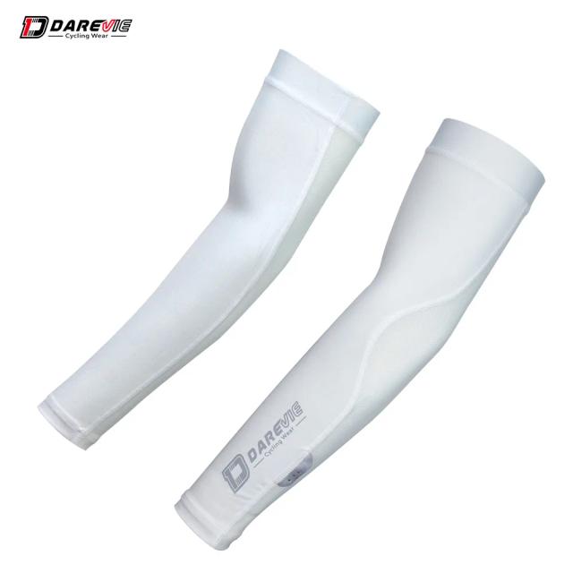 Mangas de Ciclismo Darevie: Aquecedores Elásticos Altos com Proteção UV 50 SPF para Atividades ao Ar Livre como Equitação, Pesca, Condução e Basquete - 1 Par