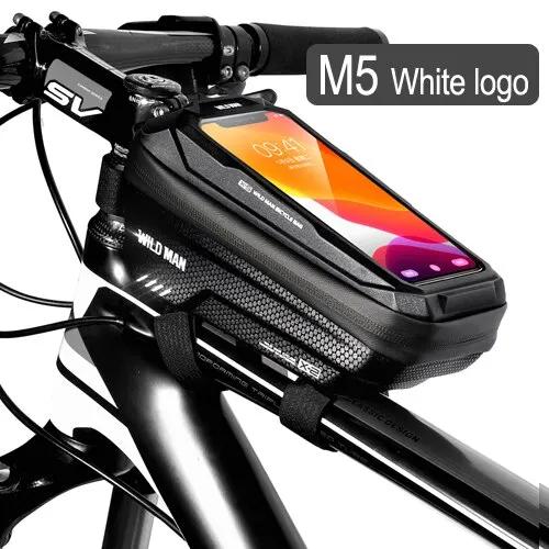 Saco de Bicicleta à Prova d'Água para Quadro Superior com Compartimento Touchscreen para Smartphones até 6.6 polegadas