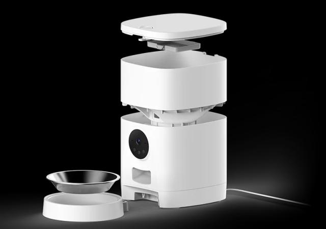 Gravação de Vídeo Inteligente com Controle Remoto e Alimentador Automático Wifi para Cães e Gatos