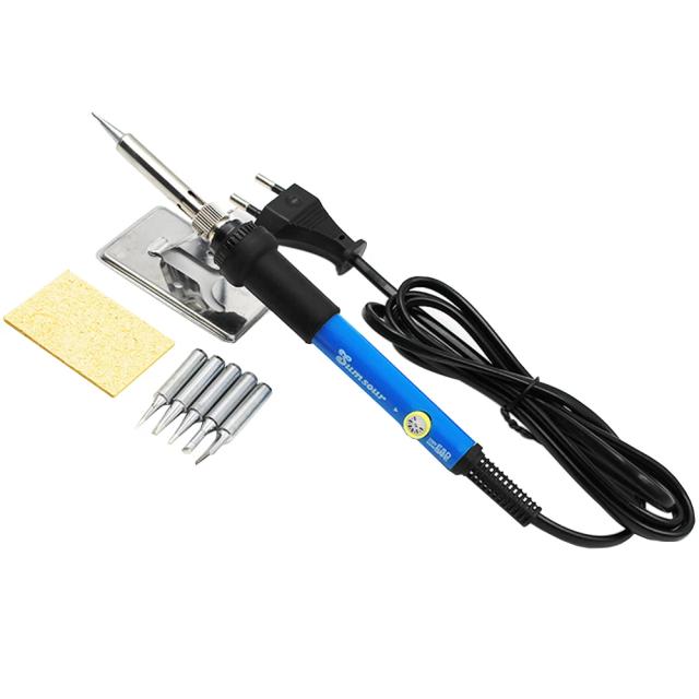 Kit Completo de Soldagem 60W com Ferro Elétrico, Multímetro e Acessórios para 110V e 220V