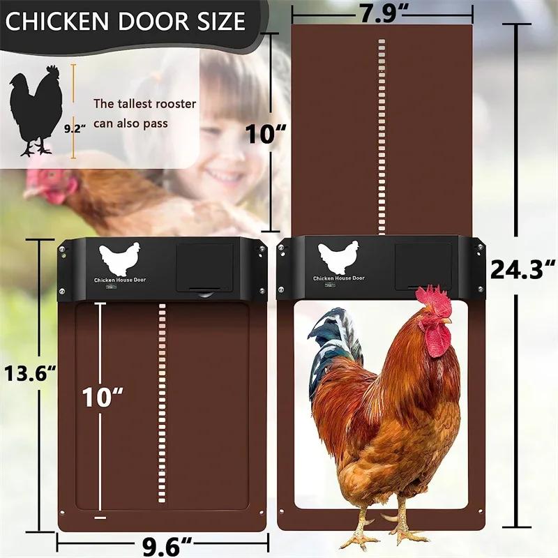 Porta automática do galinheiro para casa, sensor de luz, decoração agrícola prática, frango, animais de estimação, gaiola de pato, alta qualidade - Image 1