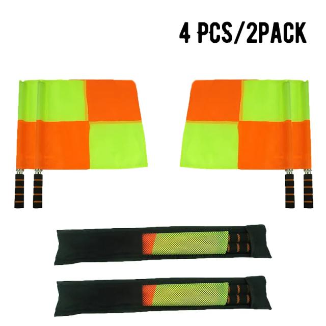 Conjunto de Bandeiras de Árbitro para Futebol - 4 Peças para Jogos na Europa