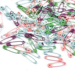 Alfinetes de segurança multicolor para roupas, 100pcs, 23x6mm, ferramenta de decoração, base diy, jóias, broches, 100pcs - Image 1