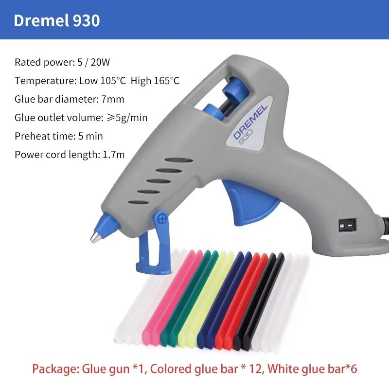 Dremel-pistola de cola hot melt a930/940, 60w, profissional, portátil, temperatura térmica, ferramenta de reparo elétrico, 7/11mm cola varas - Image 1