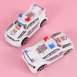 2 pçs plástico simulação carro de polícia modelo de volta do carro brinquedos para crianças menino festa aniversário favores giveaway pinata enchimentos presentes - Image 1