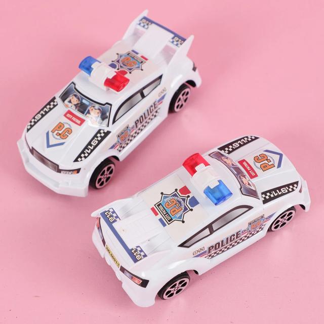 Conjunto de 2 Carros de Polícia de Plástico em Miniatura - Brinquedos Ideal para Aniversário de Meninos e Enchimentos de Piñatas