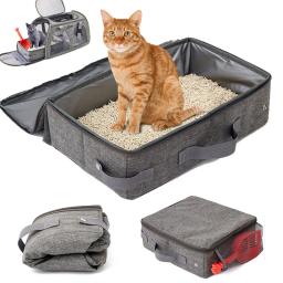 Caixa dobrável para gatos ao ar livre, bandeja impermeável do toalete, Pet Cat Bedpans, Pet Cat Sand Box para gatos, Pet Shop - Image 1