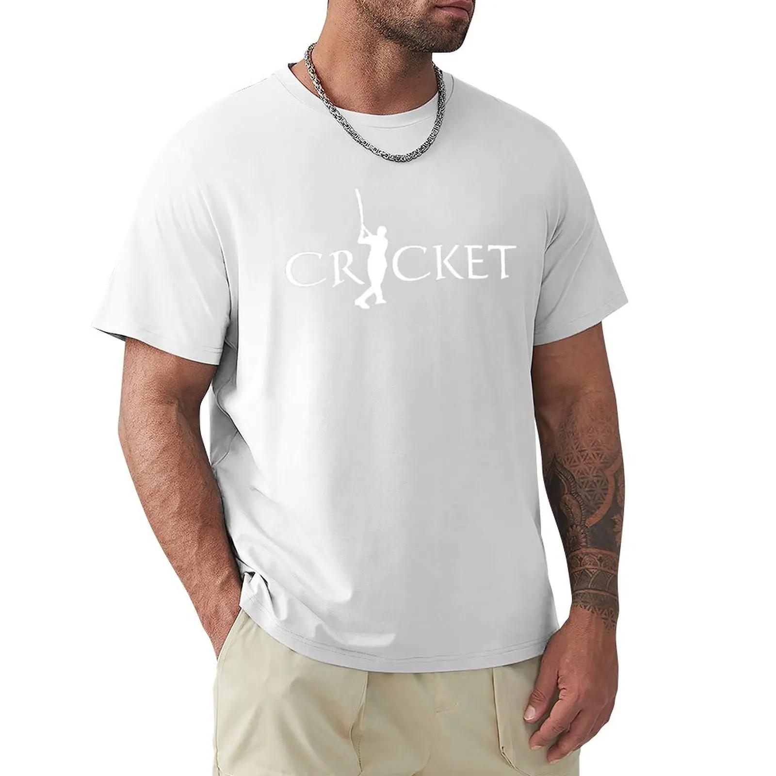 T-shirt de críquete masculino, tops pretos, roupas bonitas, plus size - Image 1